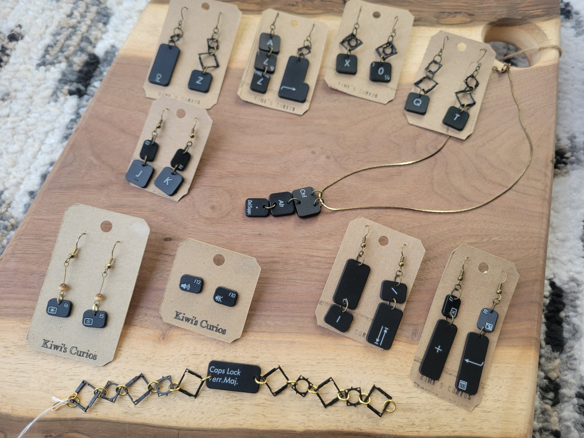 Kiwi's Curios - Laptop Key Earrings