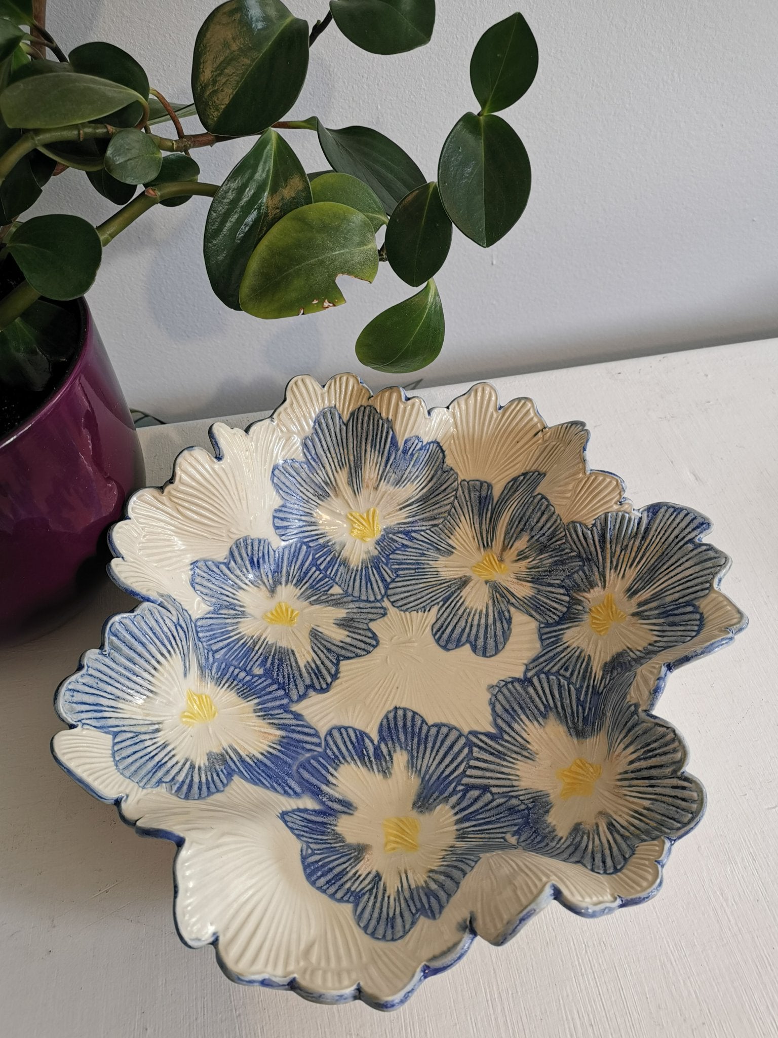 SL Pottery - Lg Flower Bowl