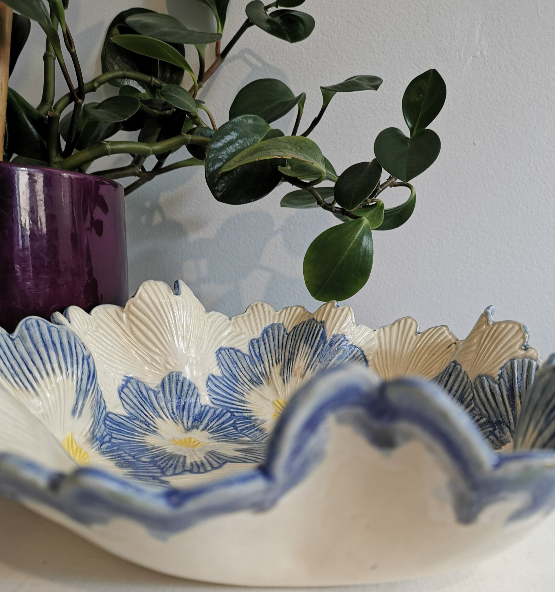 SL Pottery - Lg Flower Bowl