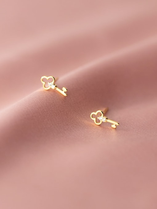 Moon Jewellery - Stud Earrings - 925 Sterling Silver/Gold Plated