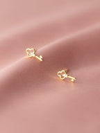 Moon Jewellery - Stud Earrings - 925 Sterling Silver/Gold Plated