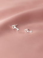 Moon Jewellery - Stud Earrings - 925 Sterling Silver/Gold Plated