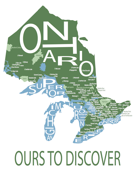 All Over the Map Studios - Map of Ontario Provincial Parks (Various Sizes and Colours) - 1