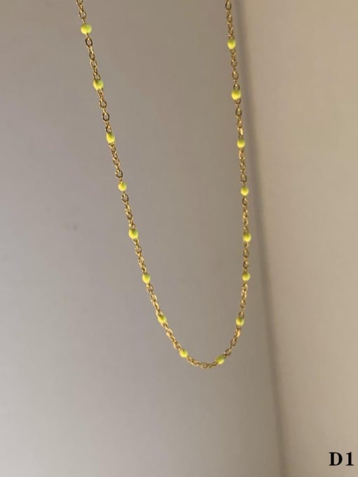 Moon Jewellery - Necklaces - Enamel and Stainless Steel/18k Gold Plated - 16"