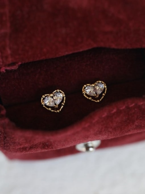 Moon Jewellery - Stud Earrings - 925 Sterling Silver/Gold Plated